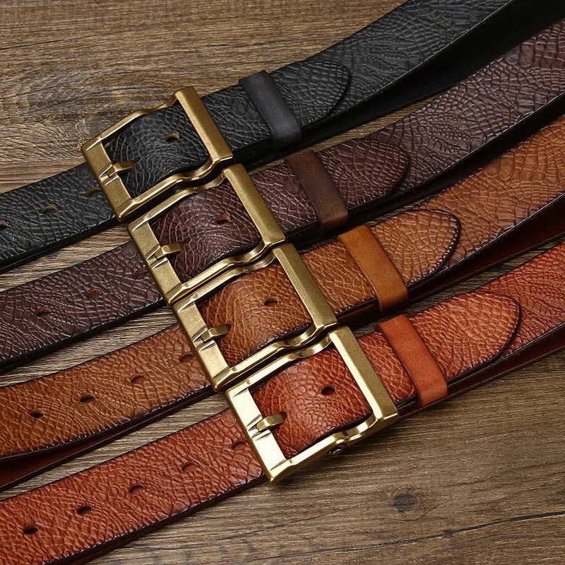 Ceinture en Cuir de Vache Héritage