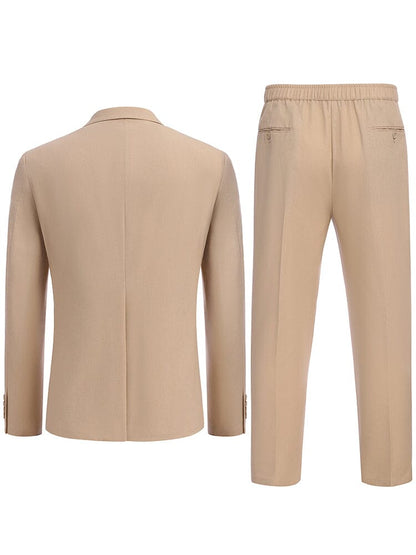 Ensemble de Costume 2 Pièces en Lin Mélangé (US Seulement)