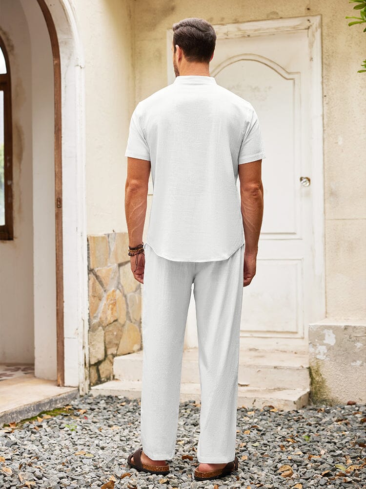 Ensemble décontracté en coton et lin pour la plage (US uniquement)