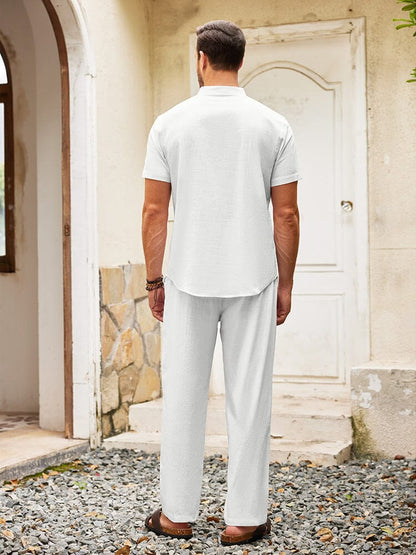 Ensemble décontracté en coton et lin pour la plage (US uniquement)