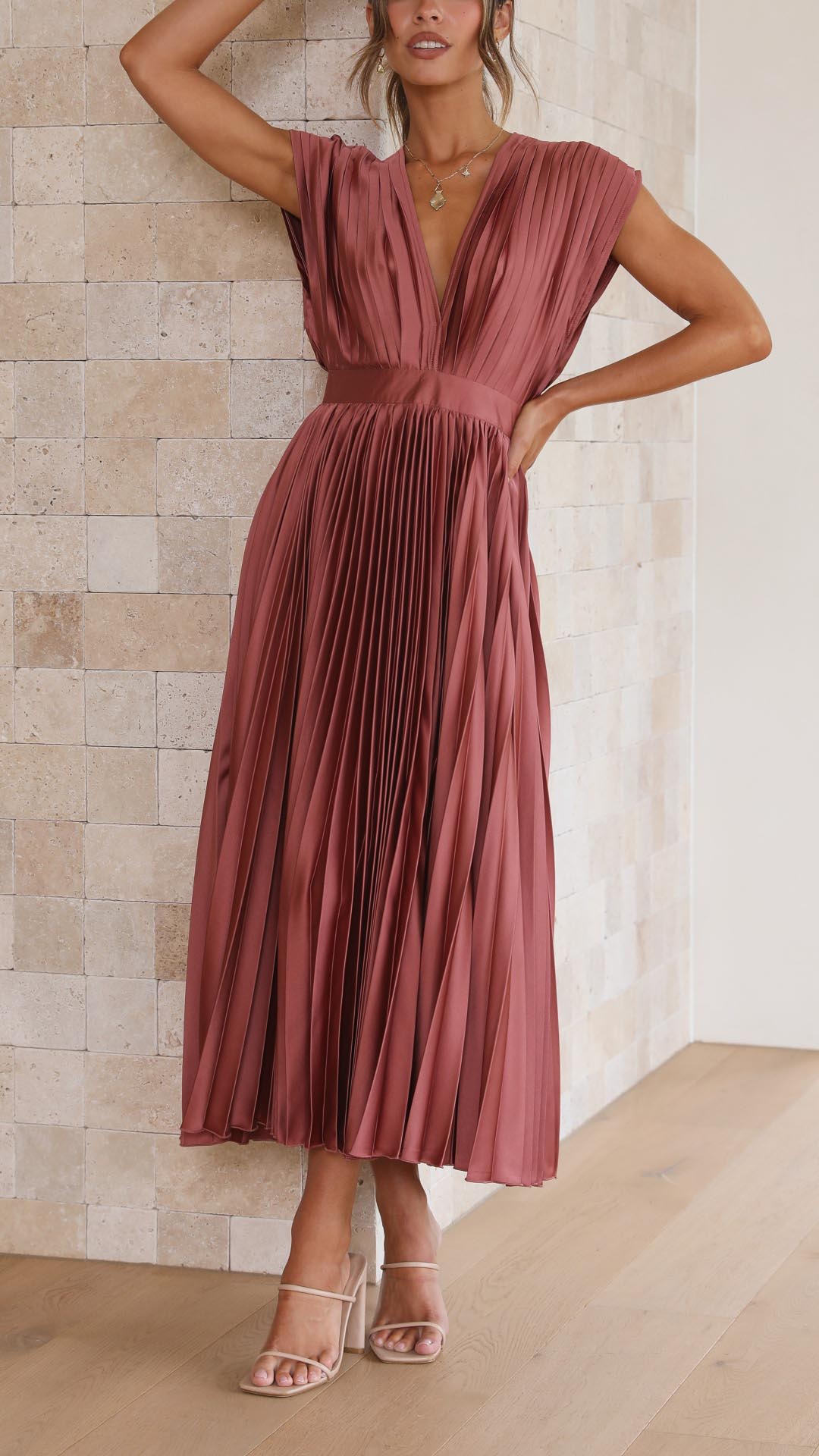 Alexis™ | Robe Longue Femme Plissée.