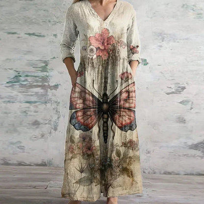 Willow - Robe Maxi Rétro Élégante