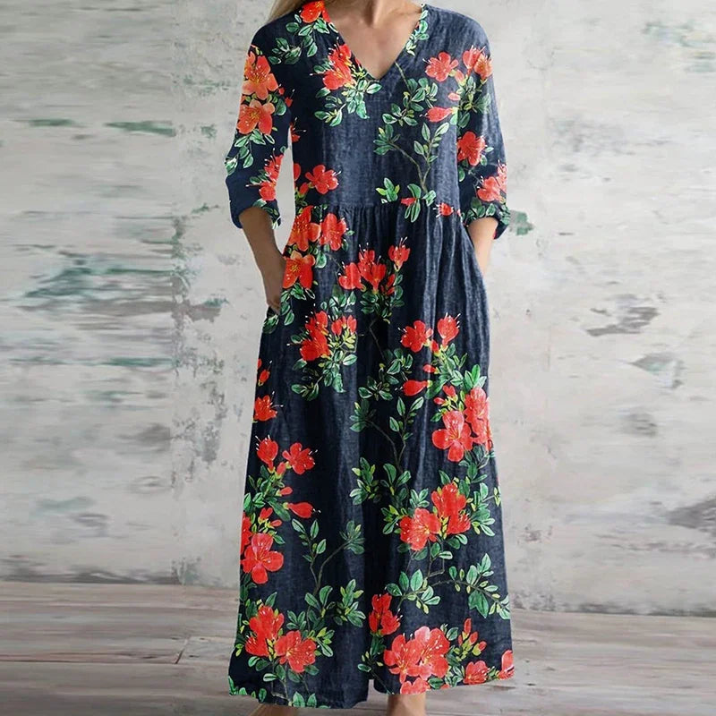 Willow - Robe Maxi Rétro Élégante