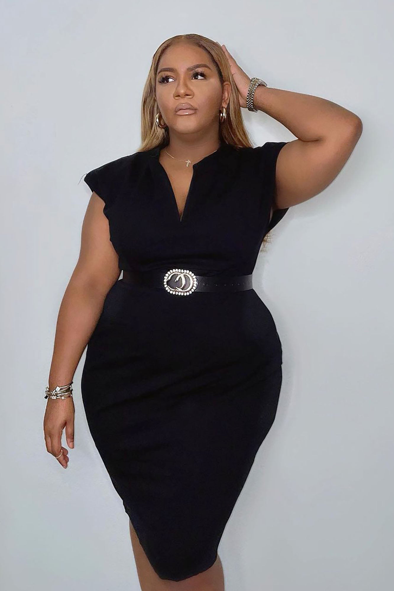 Robe Midi Sculptante CEO - Noir