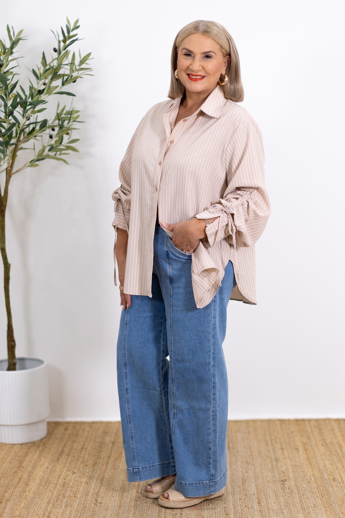 Laura | Chemise Rayée Oversize