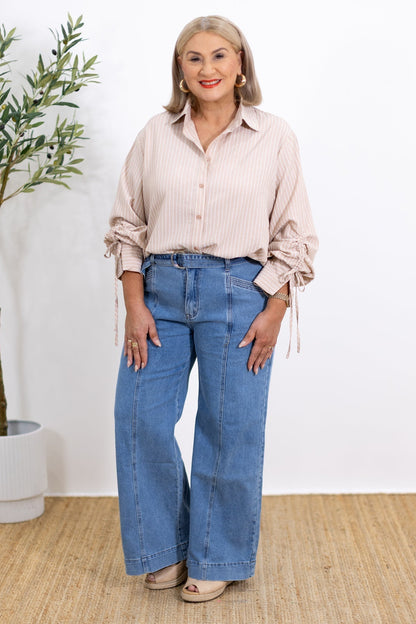 Laura | Chemise Rayée Oversize