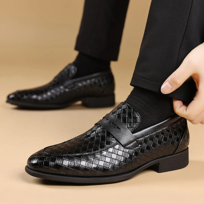 Les mocassins en cuir tressé Corté