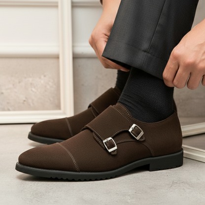 La Chaussure Monk Strap en Daim