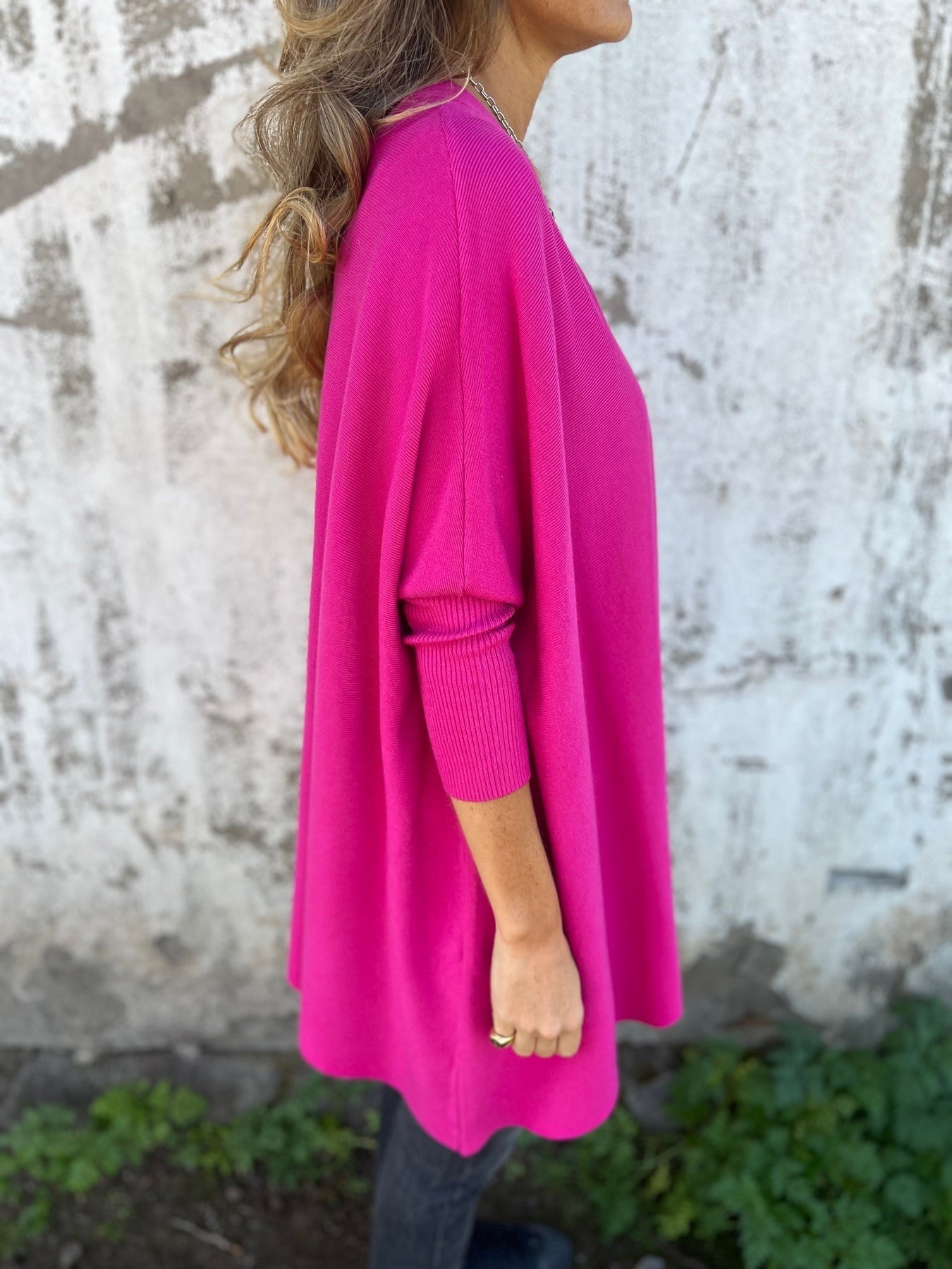 Amely | Haut en tricot à manches chauve-souris