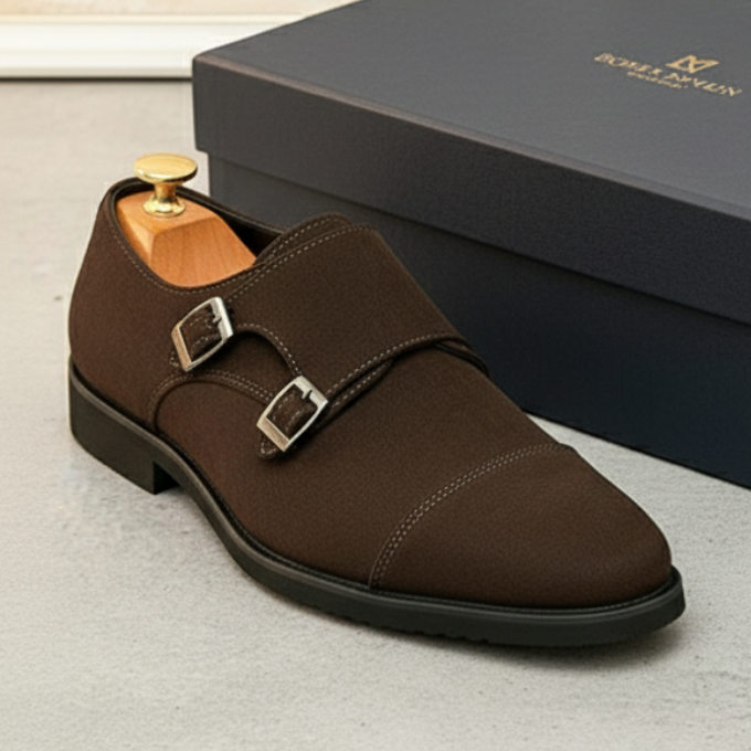 La Chaussure Monk Strap en Daim