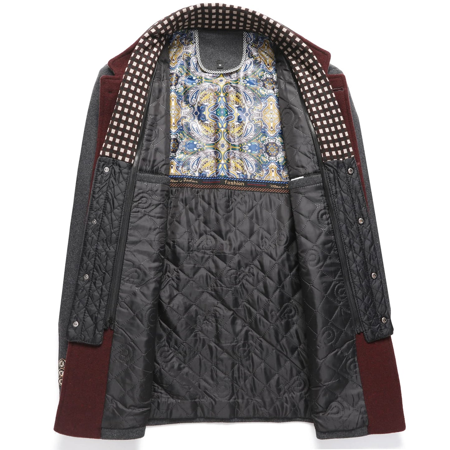 Jérémy - Manteau d'hiver en laine avec écharpe amovible