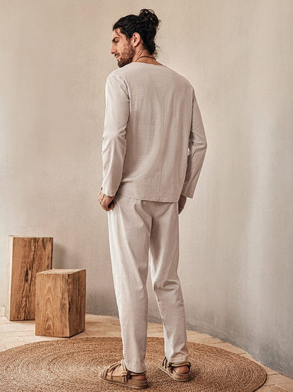 Ensemble de Chemise en Lin Doux