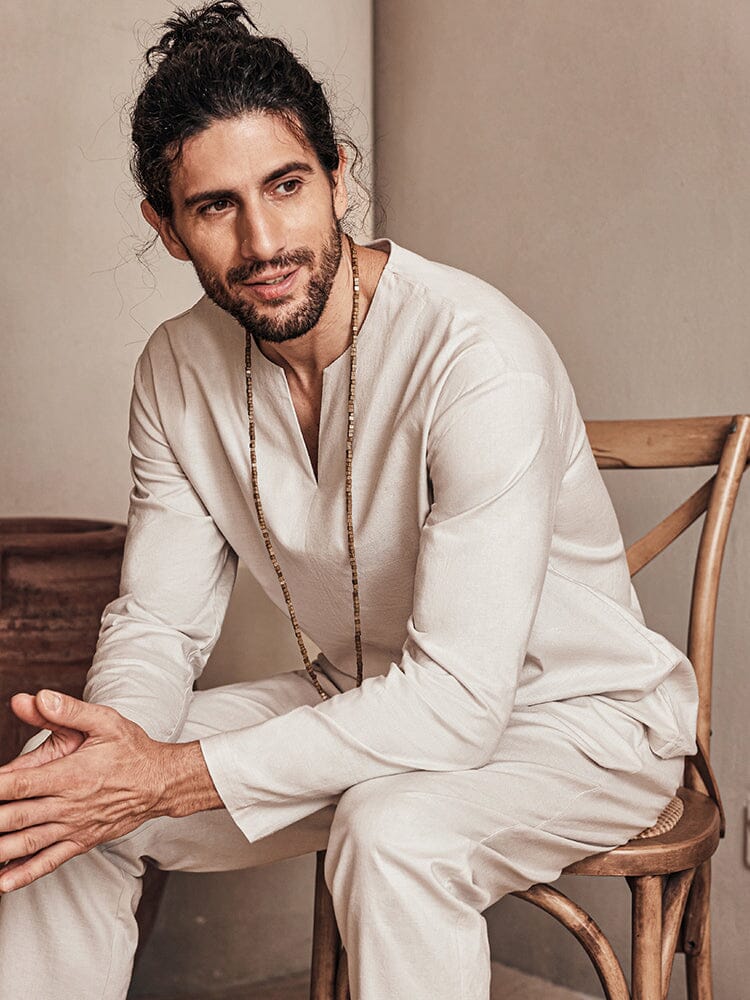 Ensemble de Chemise en Lin Doux