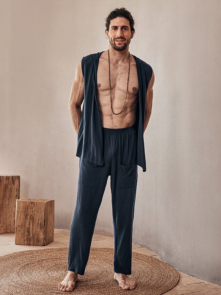 Ensemble de débardeur en mélange de lin doux