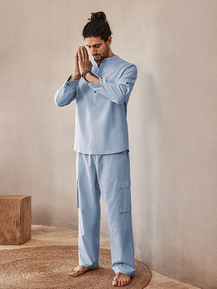 Ensemble de Chemise en Lin Décontracté