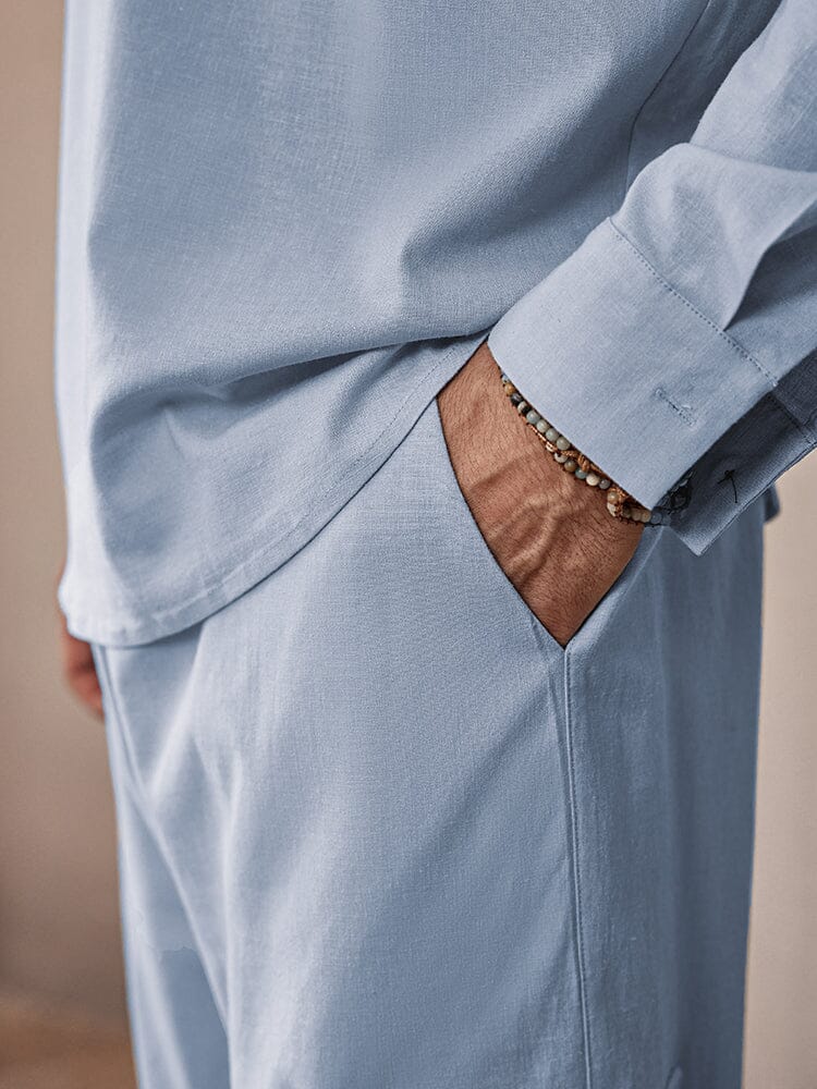 Ensemble de Chemise en Lin Décontracté