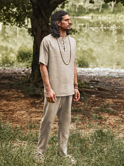 Ensemble de chemise en lin 100 % écologique