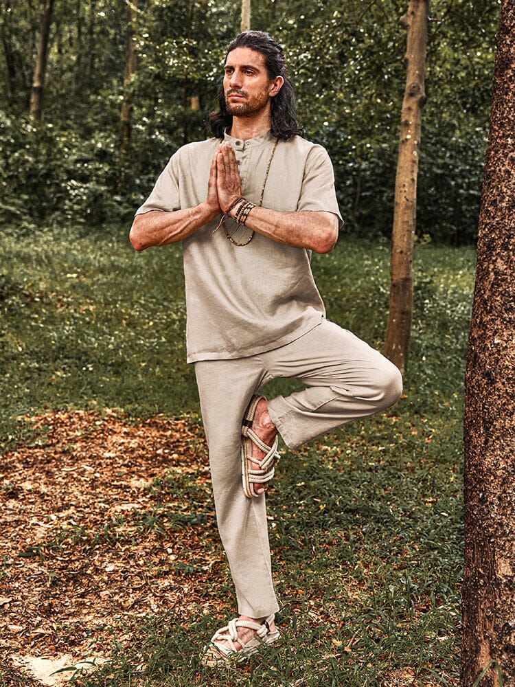 Ensemble de chemise en lin 100 % écologique