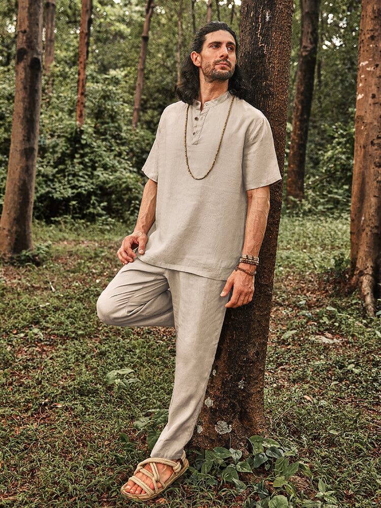 Ensemble de chemise en lin 100 % écologique