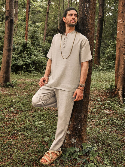 Ensemble de chemise en lin 100 % écologique