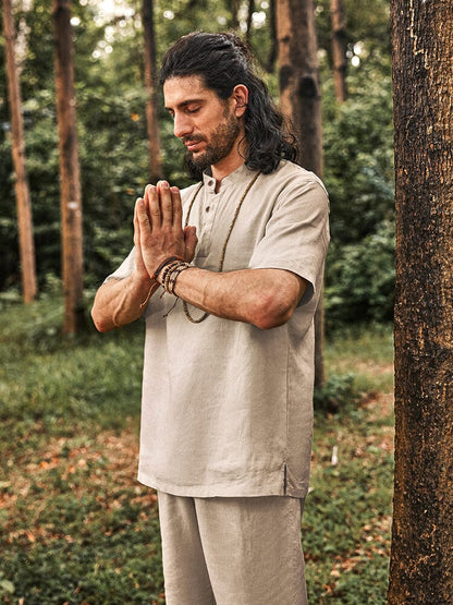 Ensemble de chemise en lin 100 % écologique