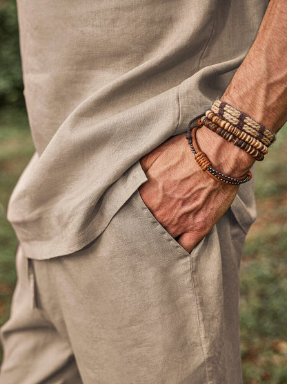 Ensemble de chemise en lin 100 % écologique