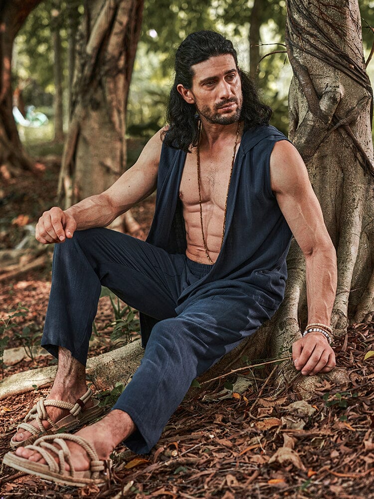 Ensemble de débardeur en mélange de lin doux