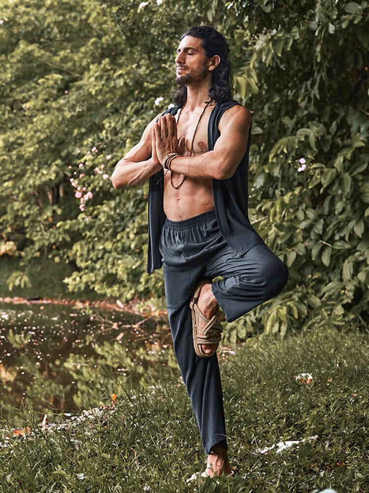 Ensemble de débardeur en mélange de lin doux