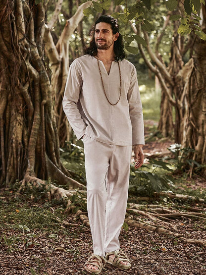 Ensemble de Chemise en Lin Doux