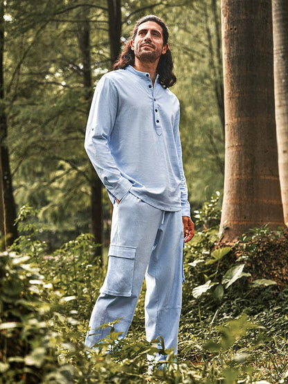 Ensemble de Chemise en Lin Décontracté