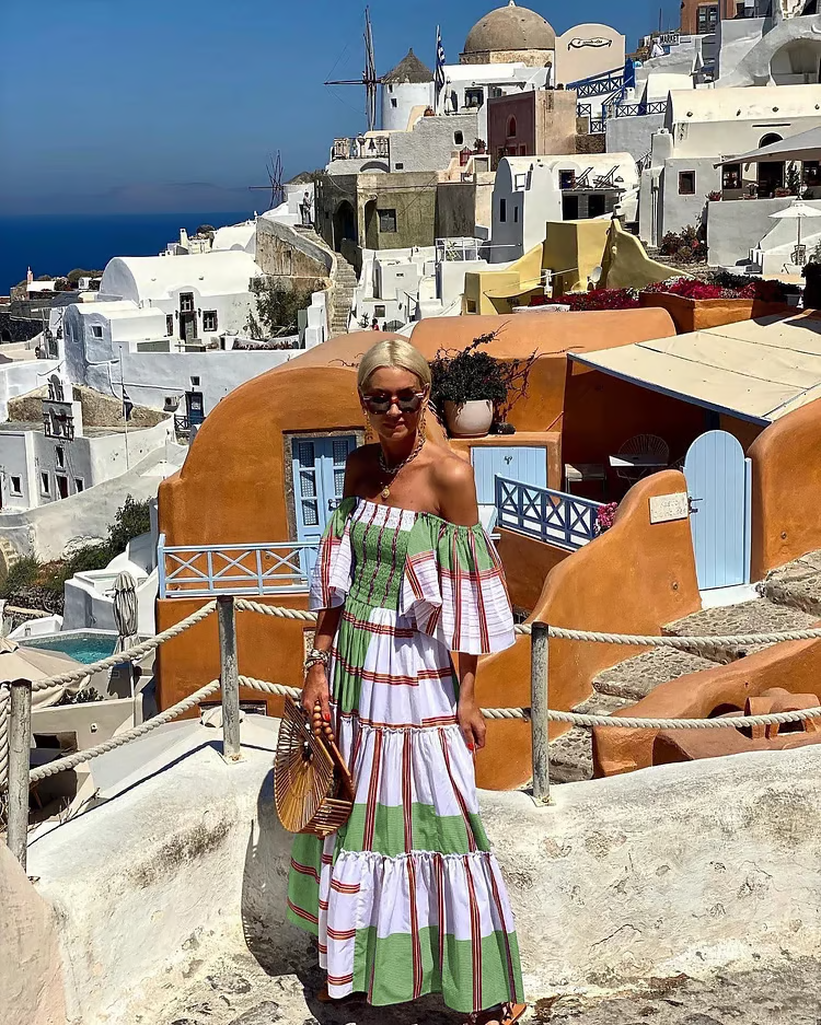 Isadora™ | Robe Longue Off-Shoulder à Imprimé Mexicain de Luxe