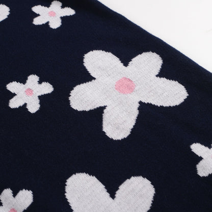 Polo en Tricot Daisy Marine des Années 70 pour Hommes – Col Rose Rétro