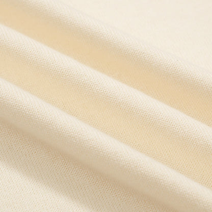 Polo Vintage Tricoté pour Hommes – Boutonnage Rétro Crème avec Broderie de Rose