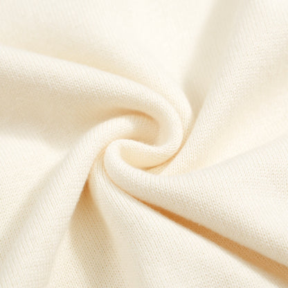 Polo Tricot Vintage pour Hommes des Années 1970 – Crème Rétro avec Col et Bordures Rayées Vertes