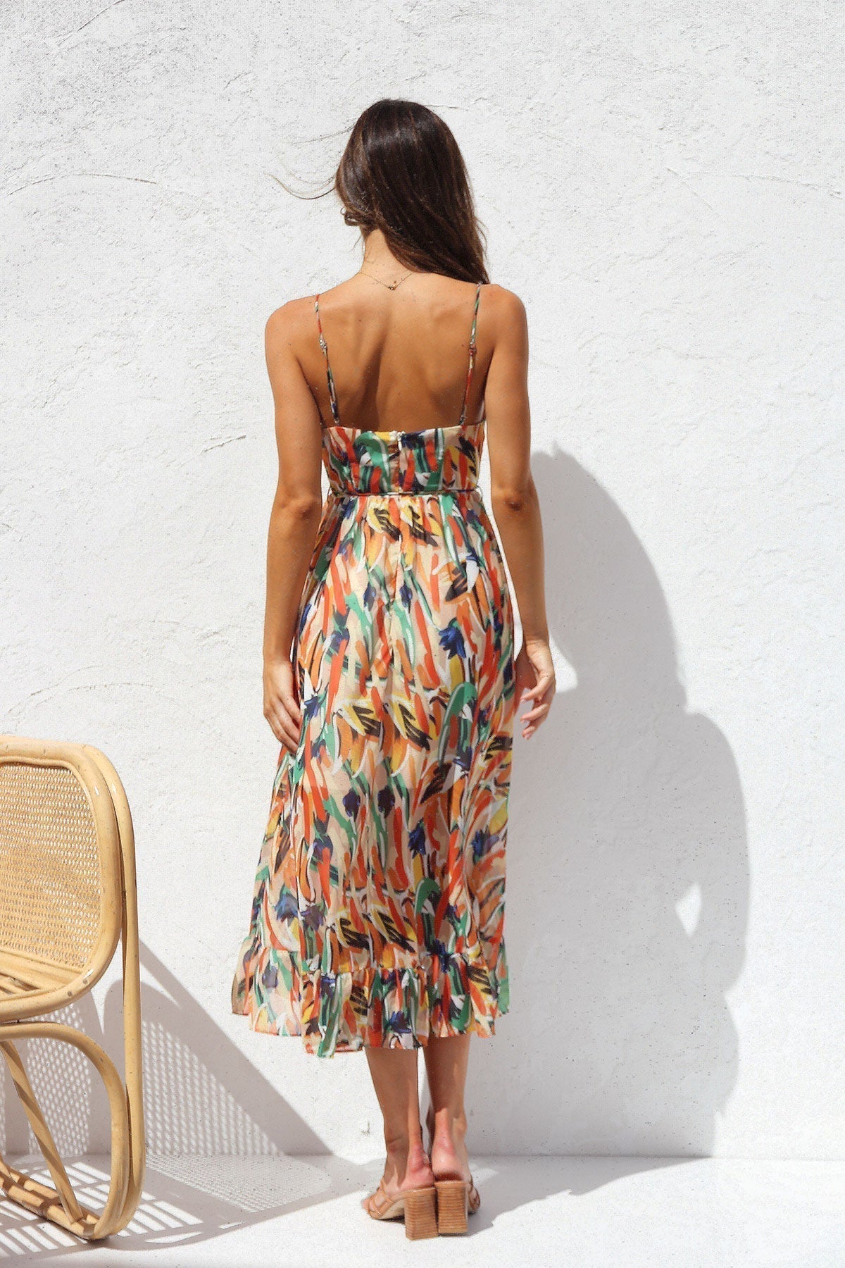 Leia™ | Robe Midi Imprimée Multicolore