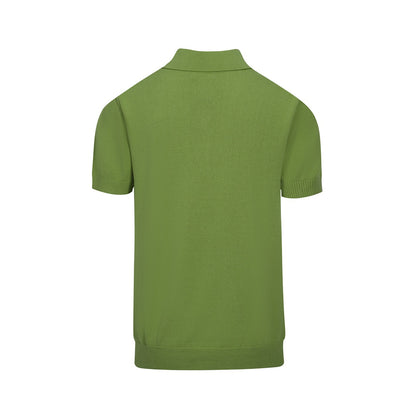 Polo Tricot à Rayures Verticales Vert pour Homme des Années 60 – Style Rétro Mod