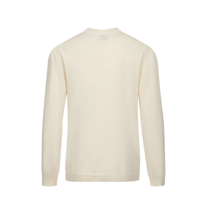 Pull en tricot à rayures Mod des années 60 pour homme – Crème à manches longues rétro
