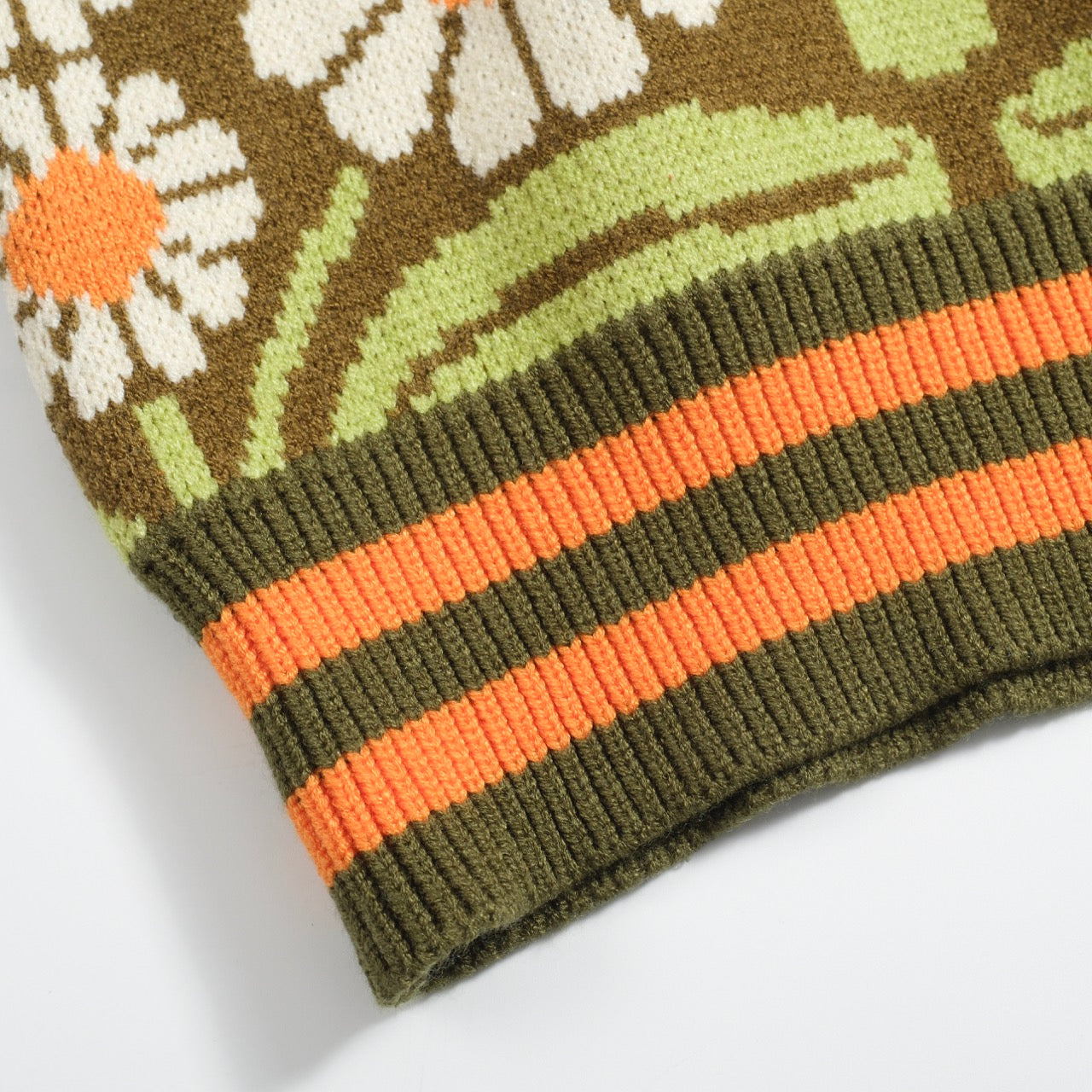 Cardigan tricoté zippé vert olive pour homme