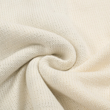 Pull en Tricot Rétro pour Hommes – Pull Crème Vintage avec Graphique de Bouledogue Français et Lunettes