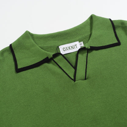 Pull en Tricot Rétro pour Hommes – Pull Vert Vintage avec Manches Graphiques de Guépard Rose