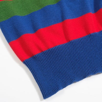 Polo homme à rayures multicolores des années 1950 en V