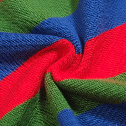 Polo homme à rayures multicolores des années 1950 en V