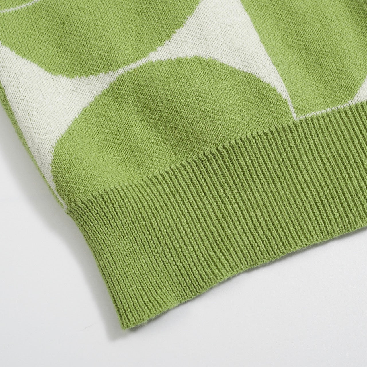 Polo Tricot Retro pour Hommes – Chemise Boutonnée Géométrique Vert Vintage