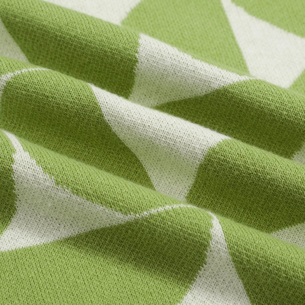 Polo Tricot Retro pour Hommes – Chemise Boutonnée Géométrique Vert Vintage