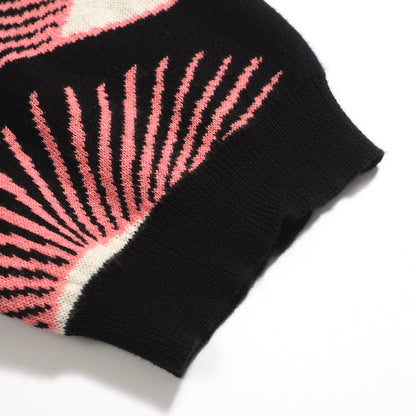 Chemise Tricotée Psychedelique pour Hommes – Chemise Noire à Boutons avec Imprimé Graphique Tout-Voyant - conçue par Carrie Cantwell