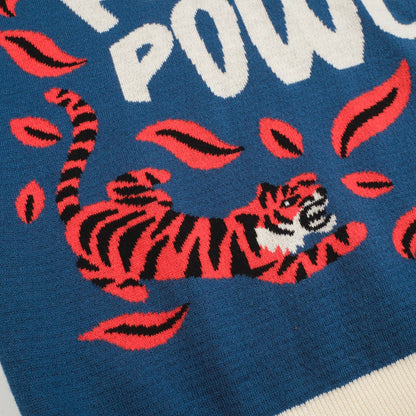 T-shirt en jacquard tricoté bleu pour hommes - Conçu par Jessica Molina