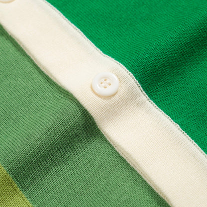 Cardigan tricoté vintage pour hommes, vert