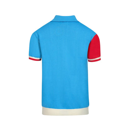 Cardigan en tricot vintage bleu pour homme