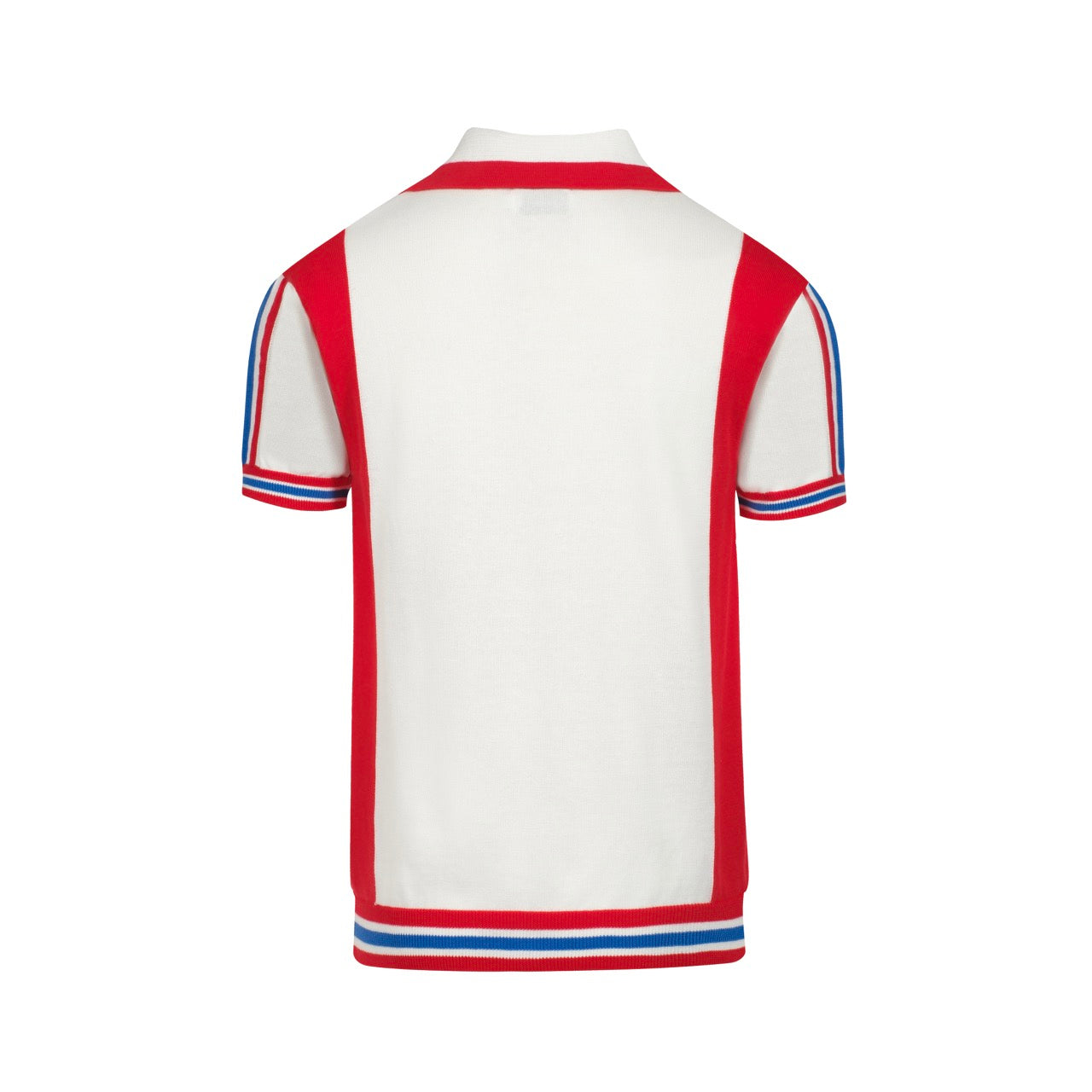 Polo tricoté vintage 69V blanc pour hommes