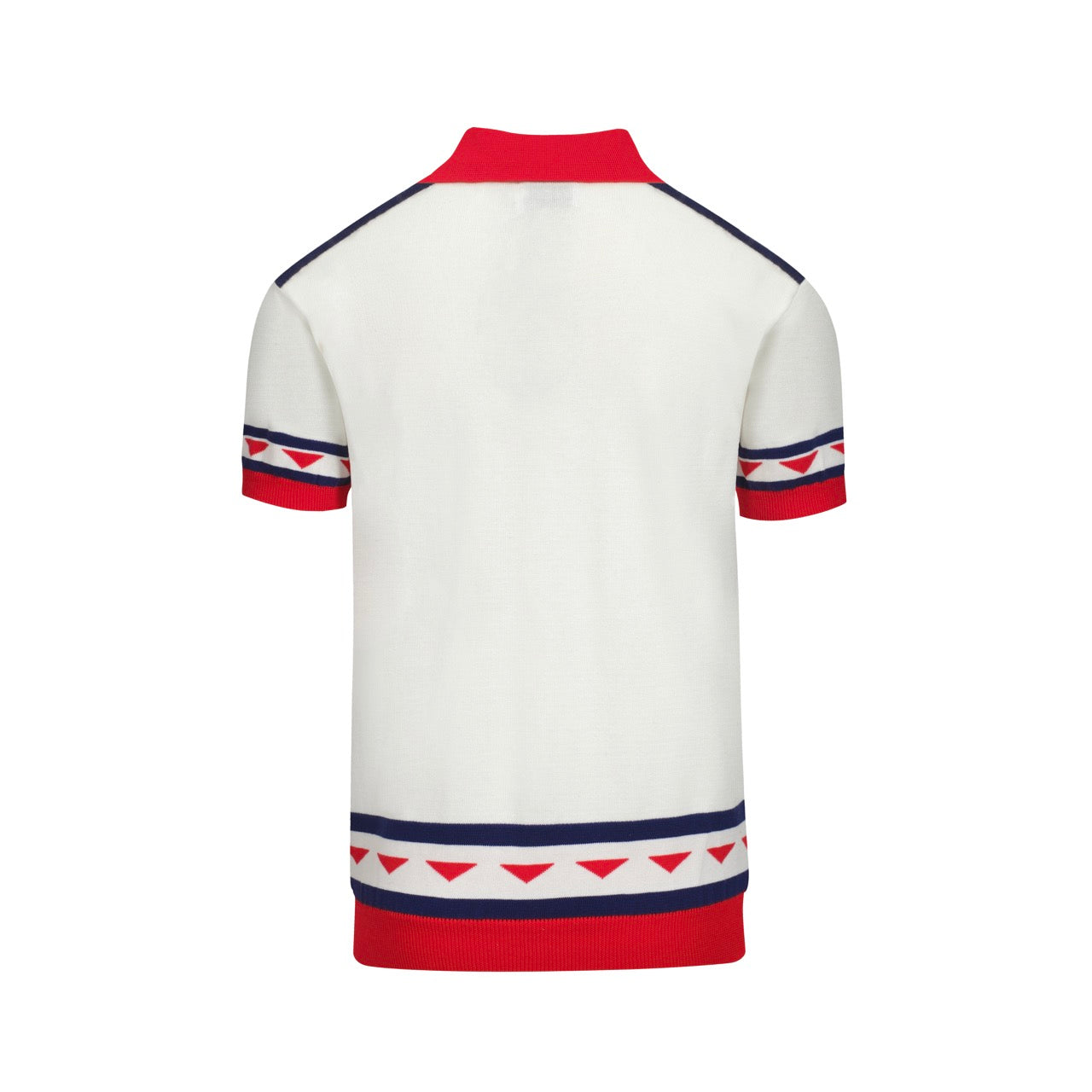 Polo tricoté vintage à col en V pour hommes